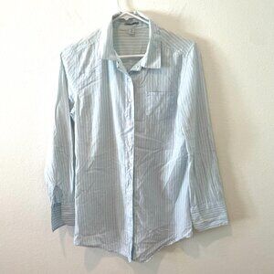 Limited Too Girl's Sleepwear Shirt   Blue/White Strips  Size: 18